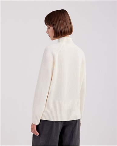 LUPETTO RAGLAN MANICA LUNGA MISTO CASHMERE 